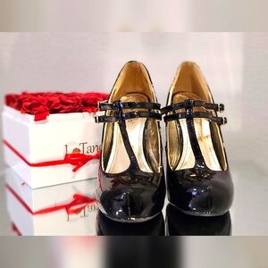 Elegant Black Patent Leather Heels